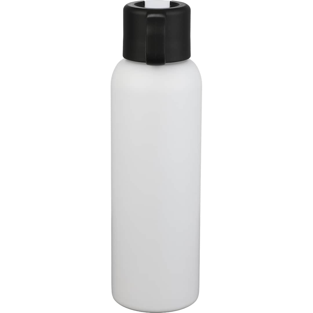 Rear View of White Clio Straw Lid Vacuum Bottle 22oz plain