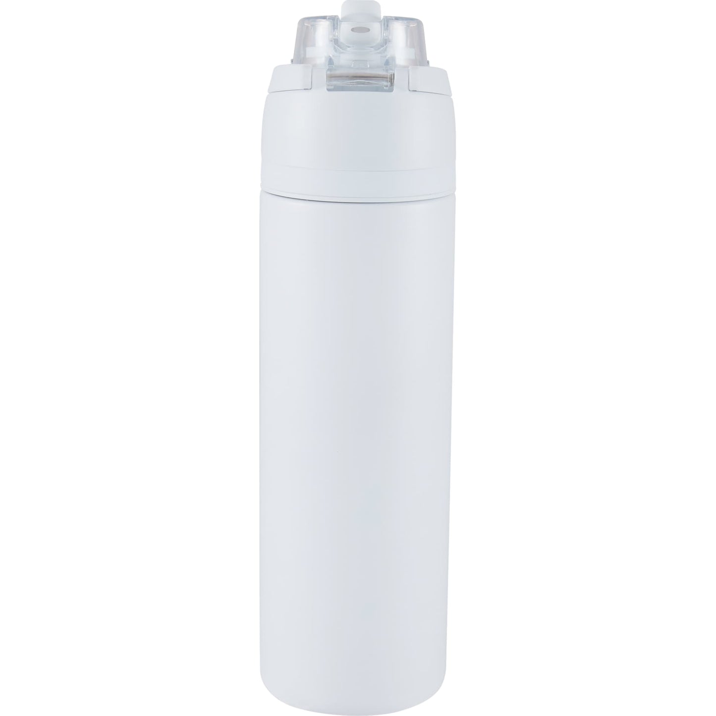 Rear View of White Elvin 28oz Recycled Stainless Flip Straw Bottle plain