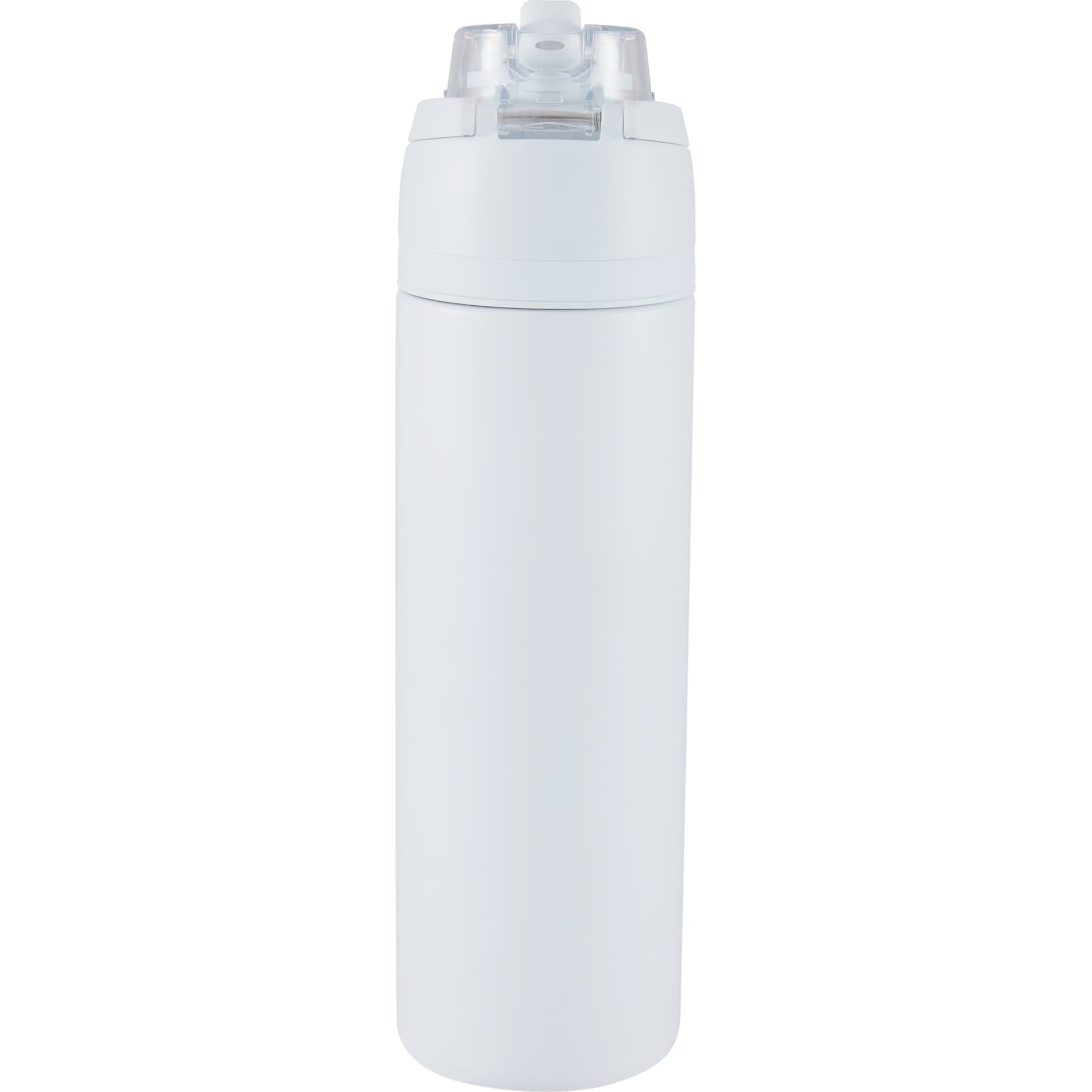 Rear View of White Elvin 28oz Recycled Stainless Flip Straw Bottle plain