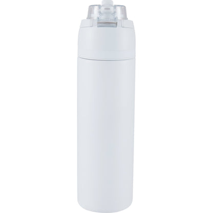 Rear View of White Elvin 28oz Recycled Stainless Flip Straw Bottle plain