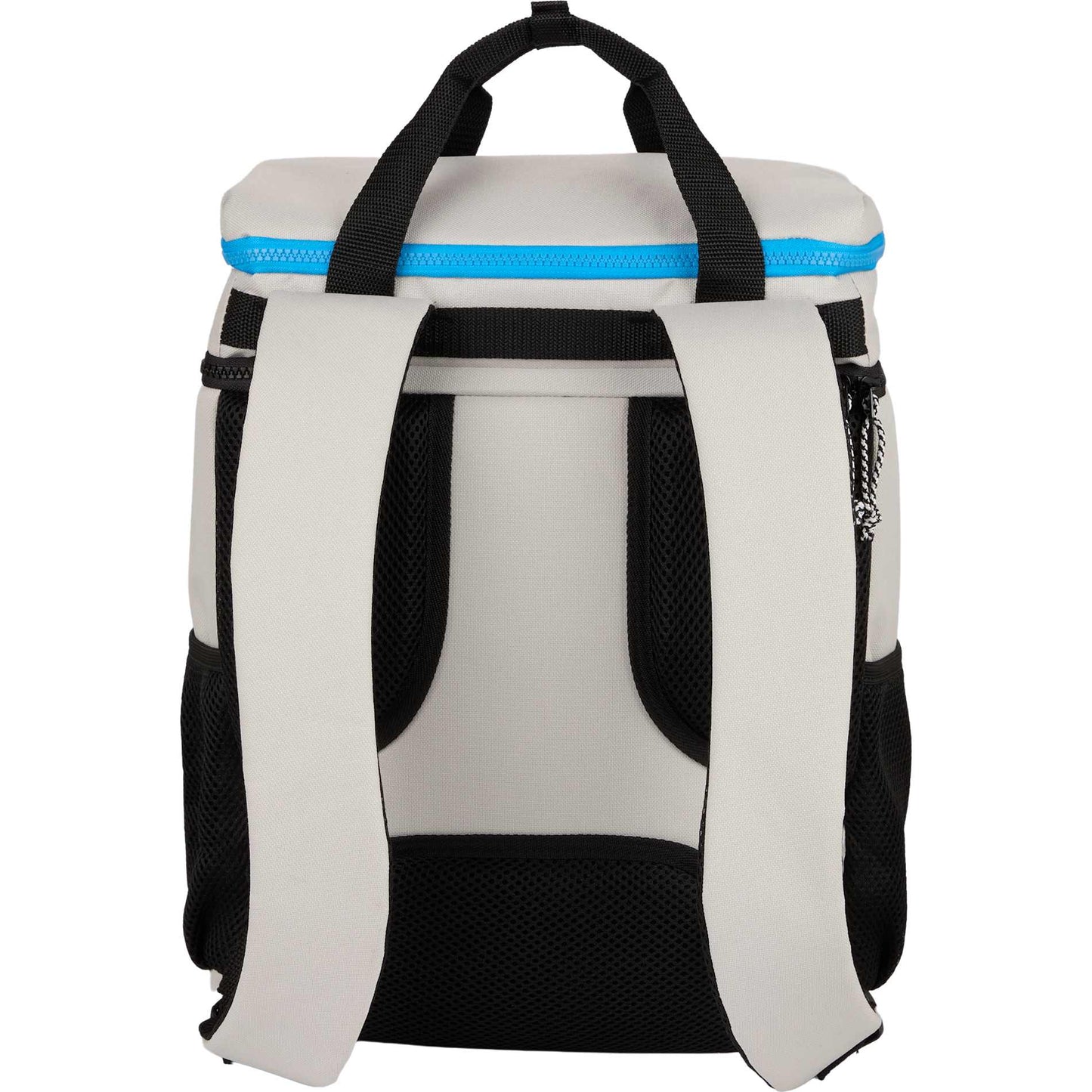 Rear View of White Glacial RPET Backpack Cooler