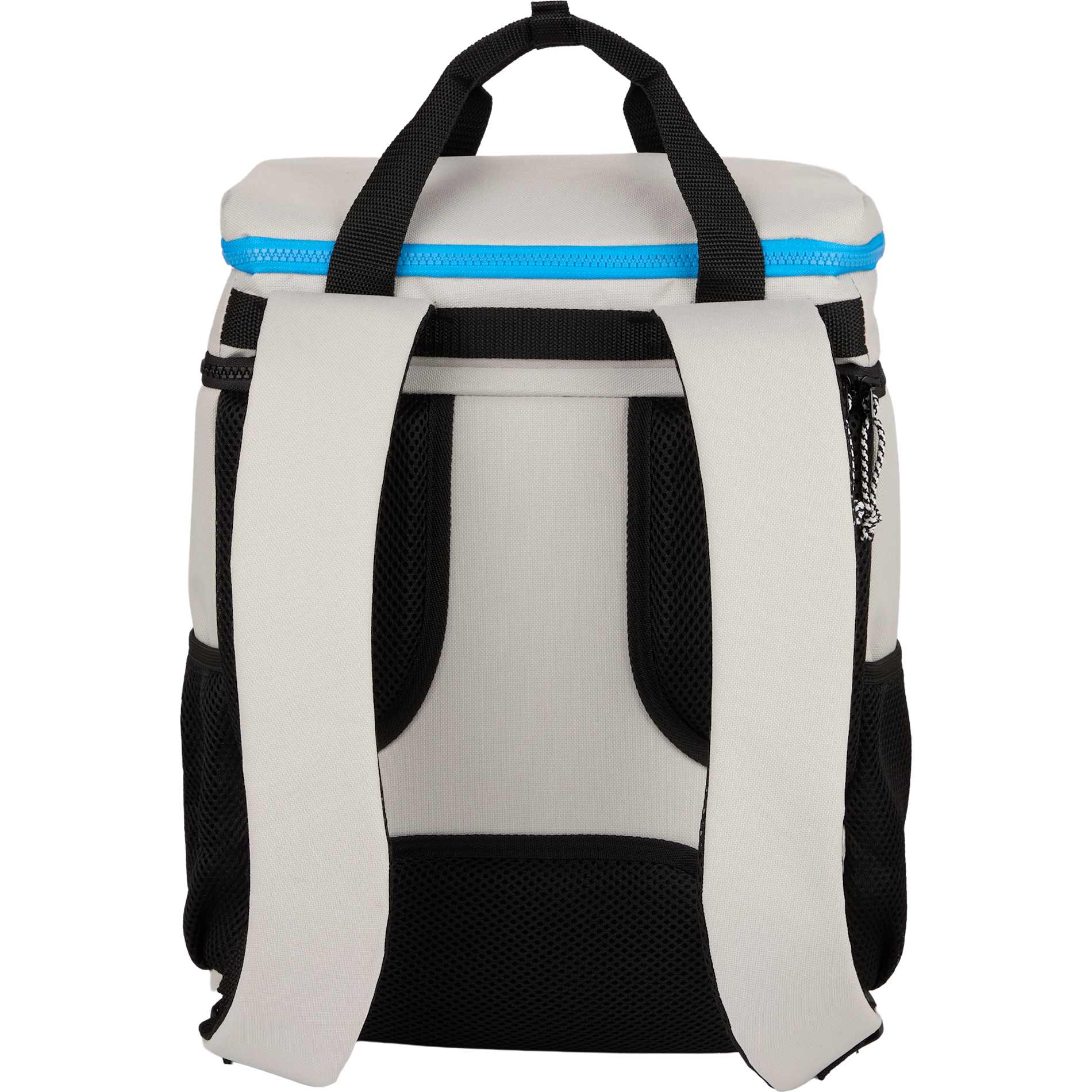 Rear View of White Glacial RPET Backpack Cooler