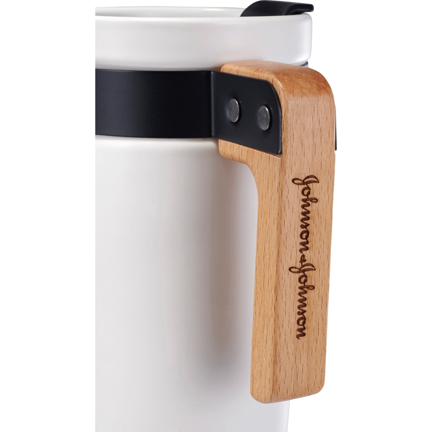 Rear View of White Grotto Ceramic Mug 16oz