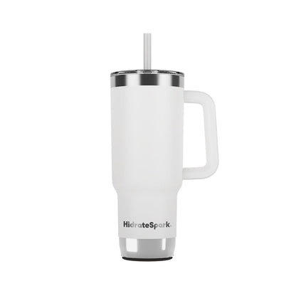 Rear View of White HidrateSpark Pro 2 Tumbler 30oz