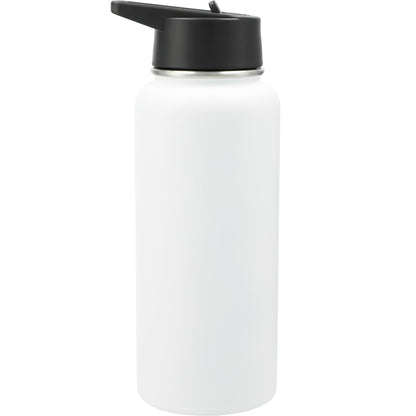 Rear View of White Highland 3-in-1 Copper Vacuum Bottle Kit 32oz