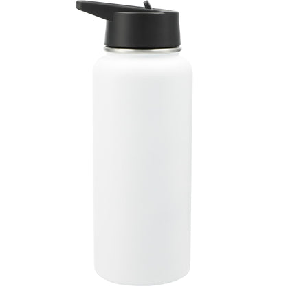 Rear View of White Highland 3-in-1 Copper Vacuum Bottle Kit 32oz