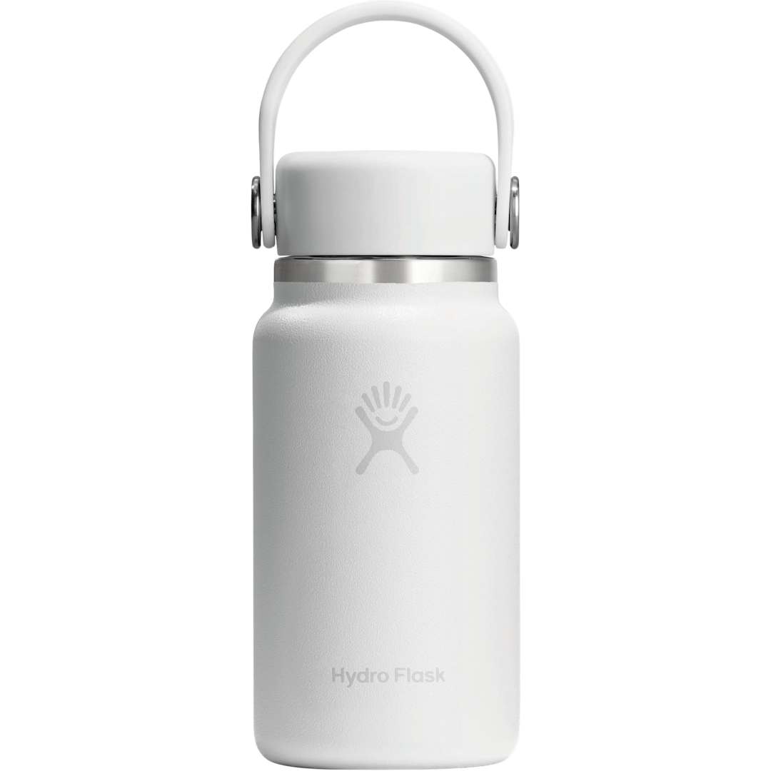 Rear View of White Hydro Flask® Micro Hydro Bottle 200ml