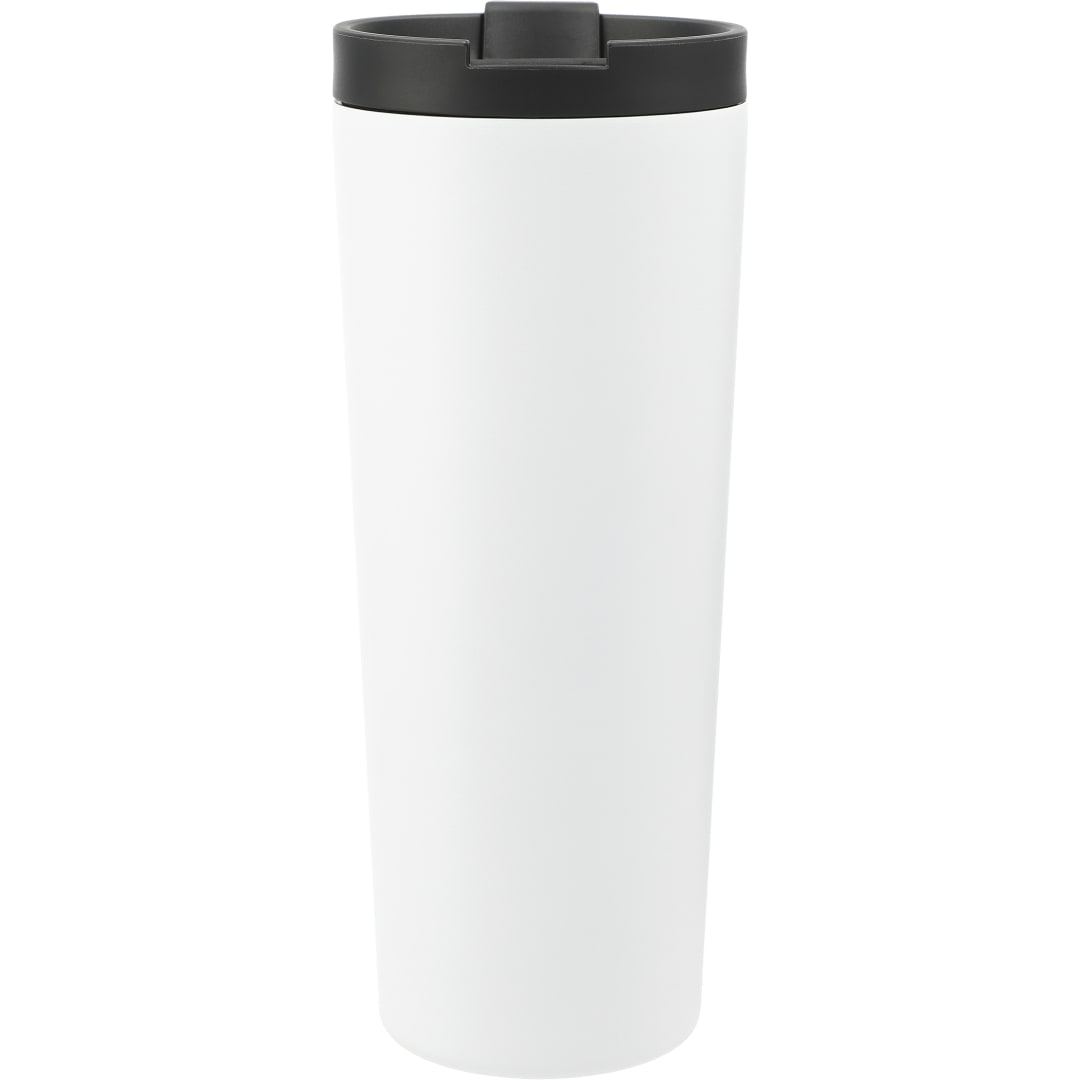 Rear View of White Maia 2-in-1 Copper Vacuum Tumbler Kit 24oz