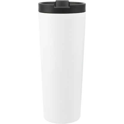 Rear View of White Maia 2-in-1 Copper Vacuum Tumbler Kit 24oz