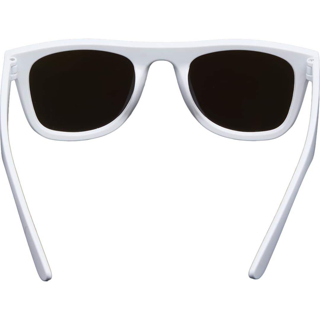 Rear View of White Samson Recycled Single-Lens Sunglasses plain