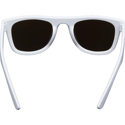 Rear View of White Samson Recycled Single-Lens Sunglasses plain