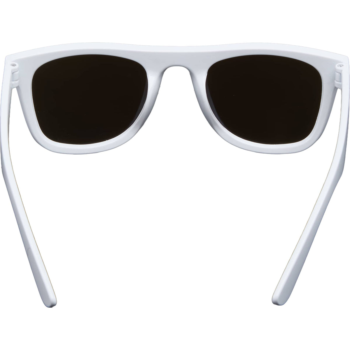 Rear View of White Samson Recycled Single-Lens Sunglasses plain