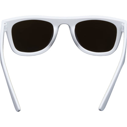 Rear View of White Samson Recycled Single-Lens Sunglasses plain