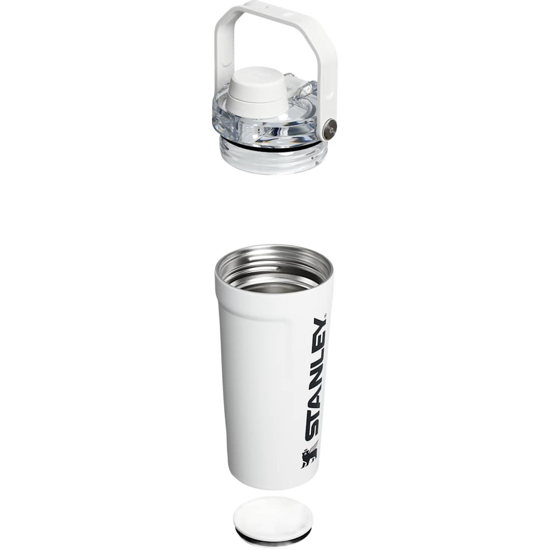 Rear View of White Stanley Activate Shaker Bottle 20oz