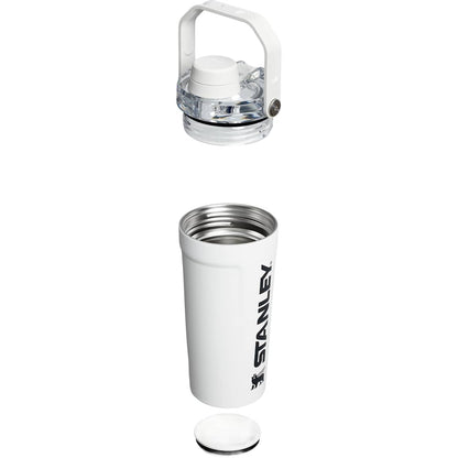 Rear View of White Stanley Activate Shaker Bottle 20oz