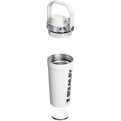 Rear View of White Stanley Activate Shaker Bottle 20oz