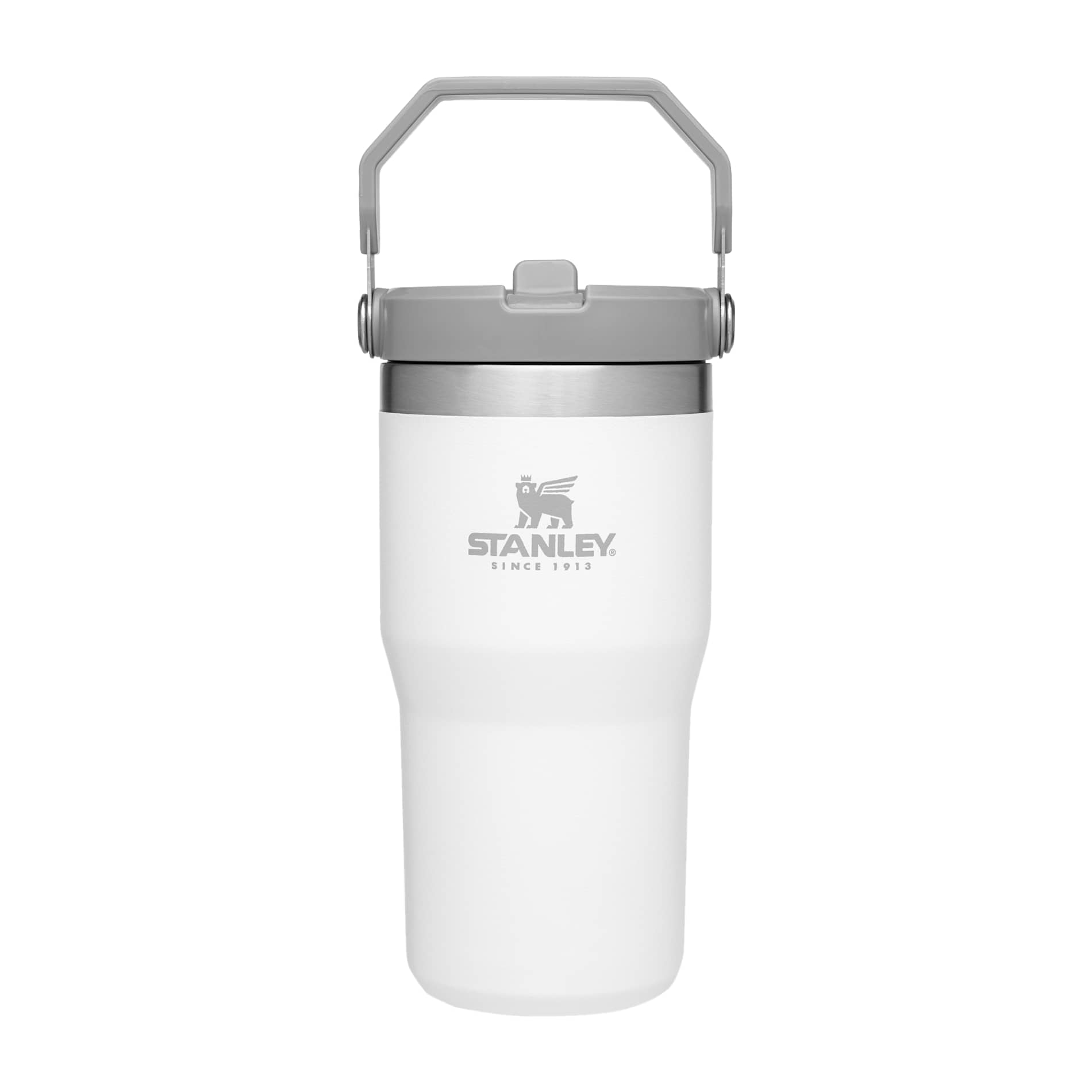 Rear View of White Stanley IceFlow™ 1.0 Flip Straw Tumbler 20oz