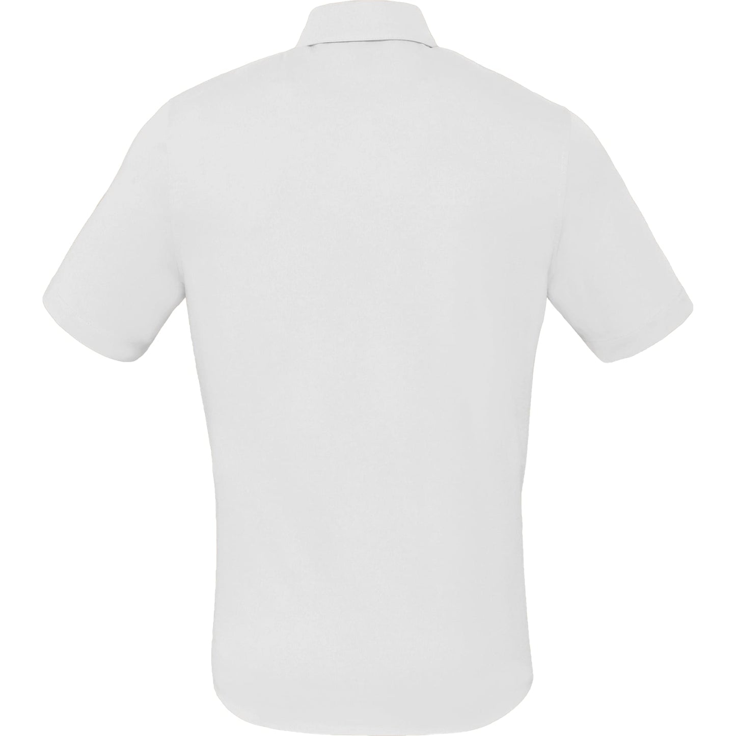 Rear View of White TATRA Eco Short Sleeve Knit Shirt - Men's plain