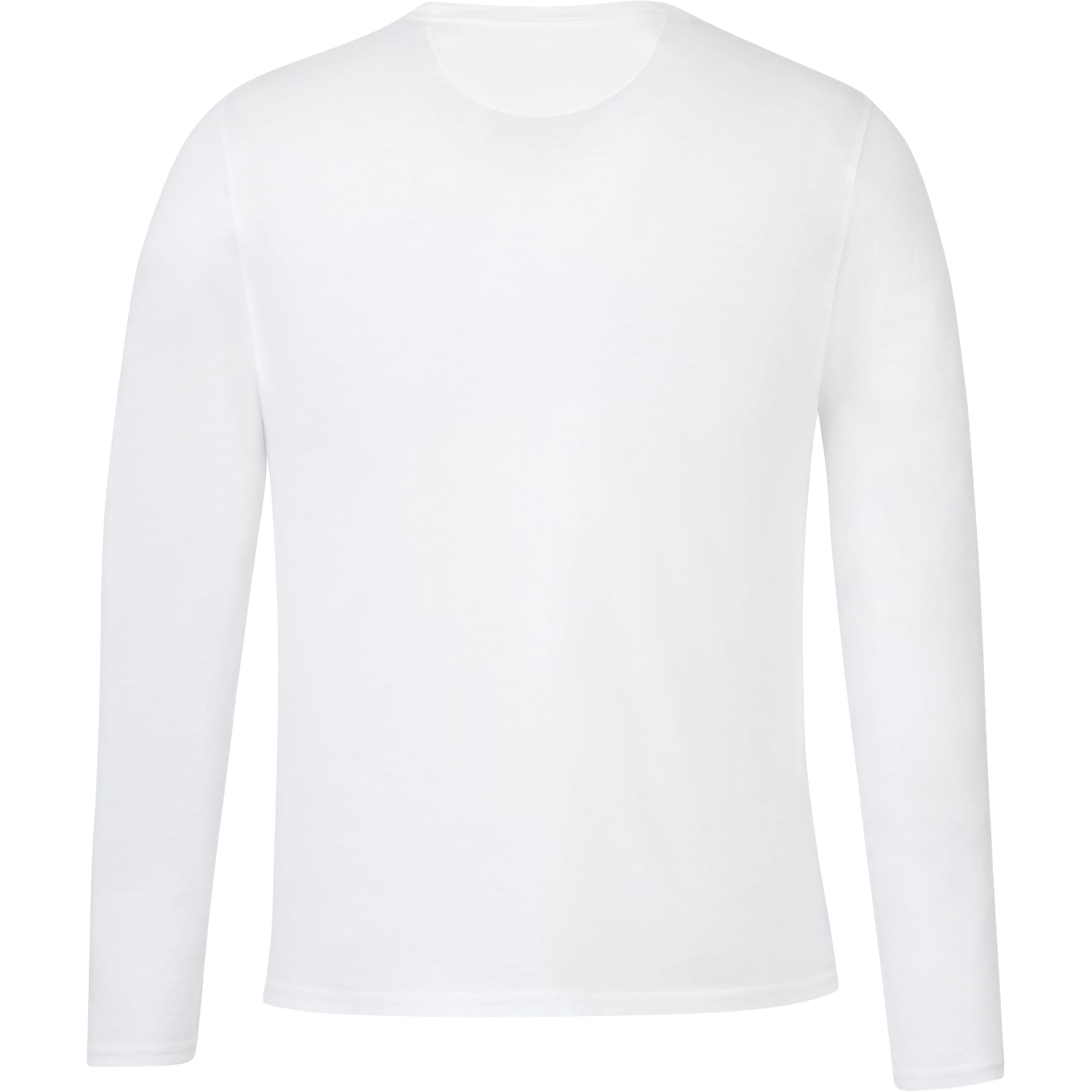 Rear View of White tentree Organic Cotton Longsleeve Tee - Men's plain