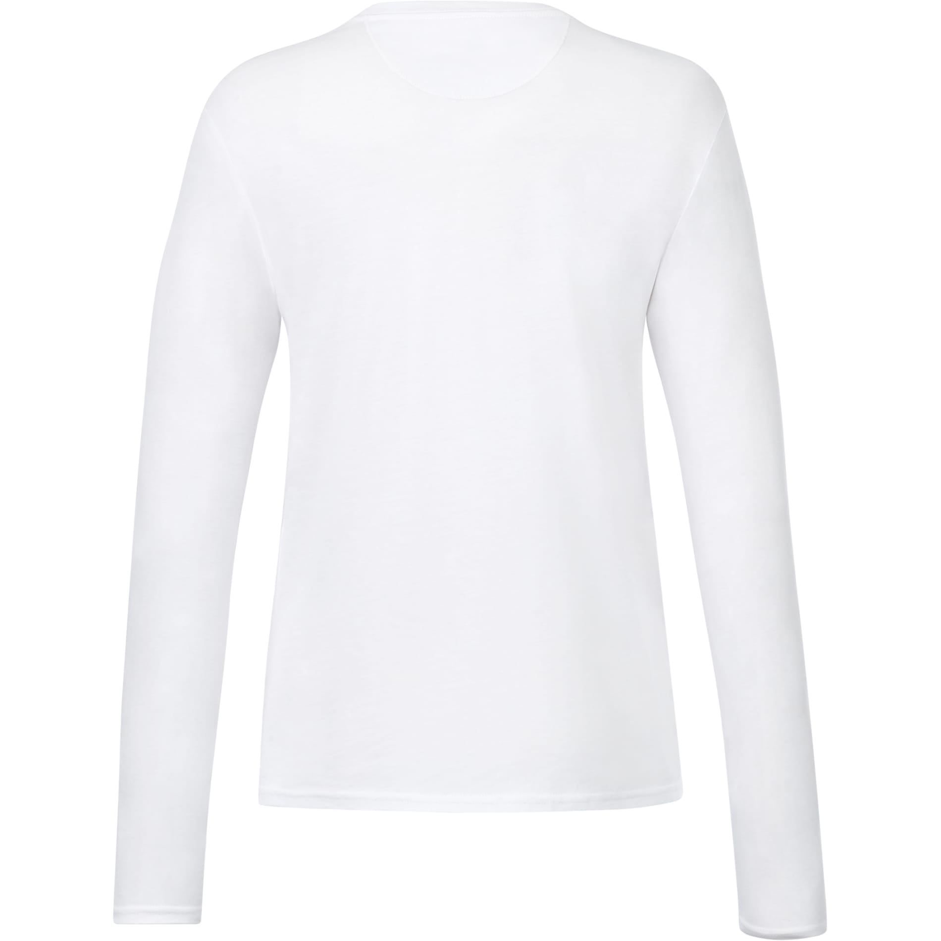 Rear View of White tentree Organic Cotton Longsleeve Tee - Women's plain