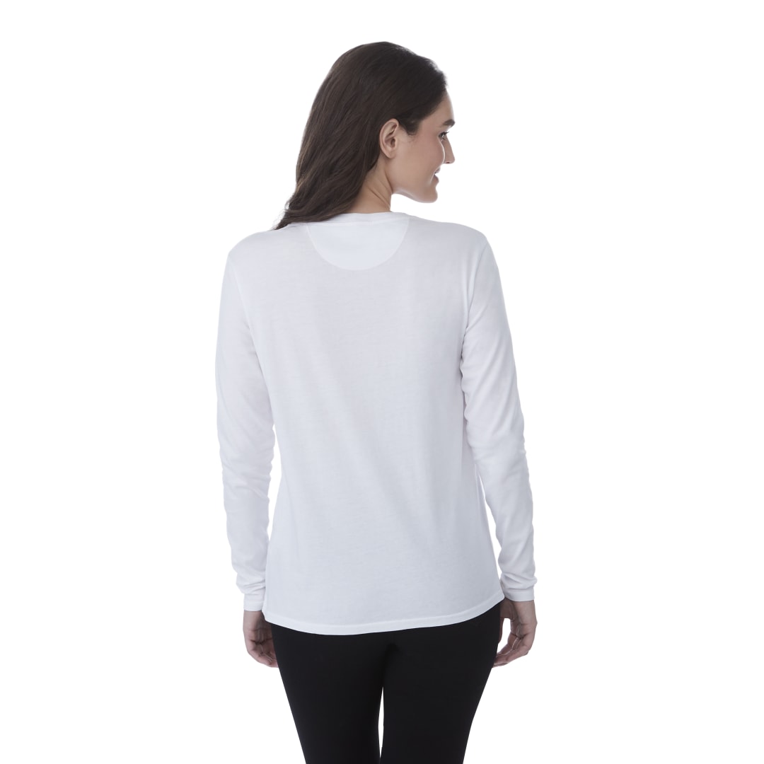 Rear View of White tentree Organic Cotton Longsleeve Tee - Women's