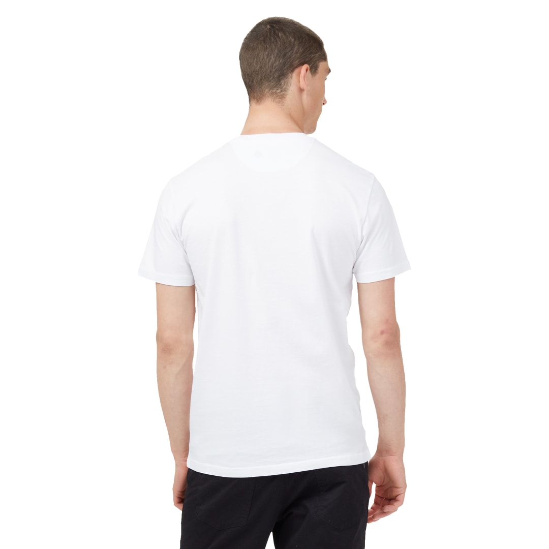 Rear View of White tentree Organic Cotton Short Sleeve Tee - Men's