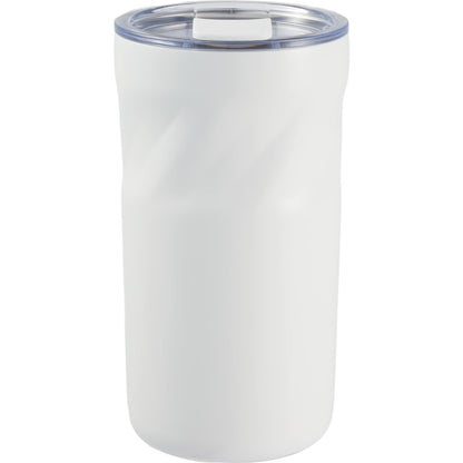 Rear View of White Thalia 16oz Vacuum Tumbler