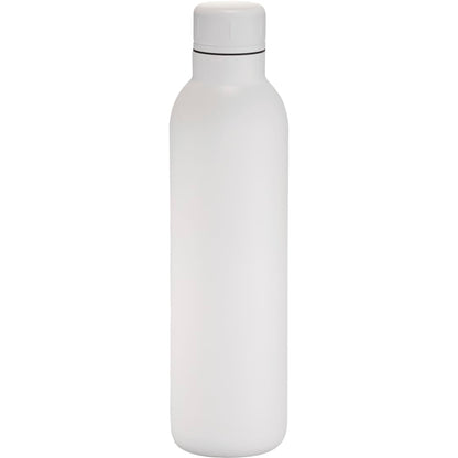 Rear View of White Thor Copper Vacuum Insulated Bottle 17oz plain