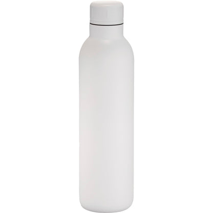 Rear View of White Thor Copper Vacuum Insulated Bottle 17oz plain