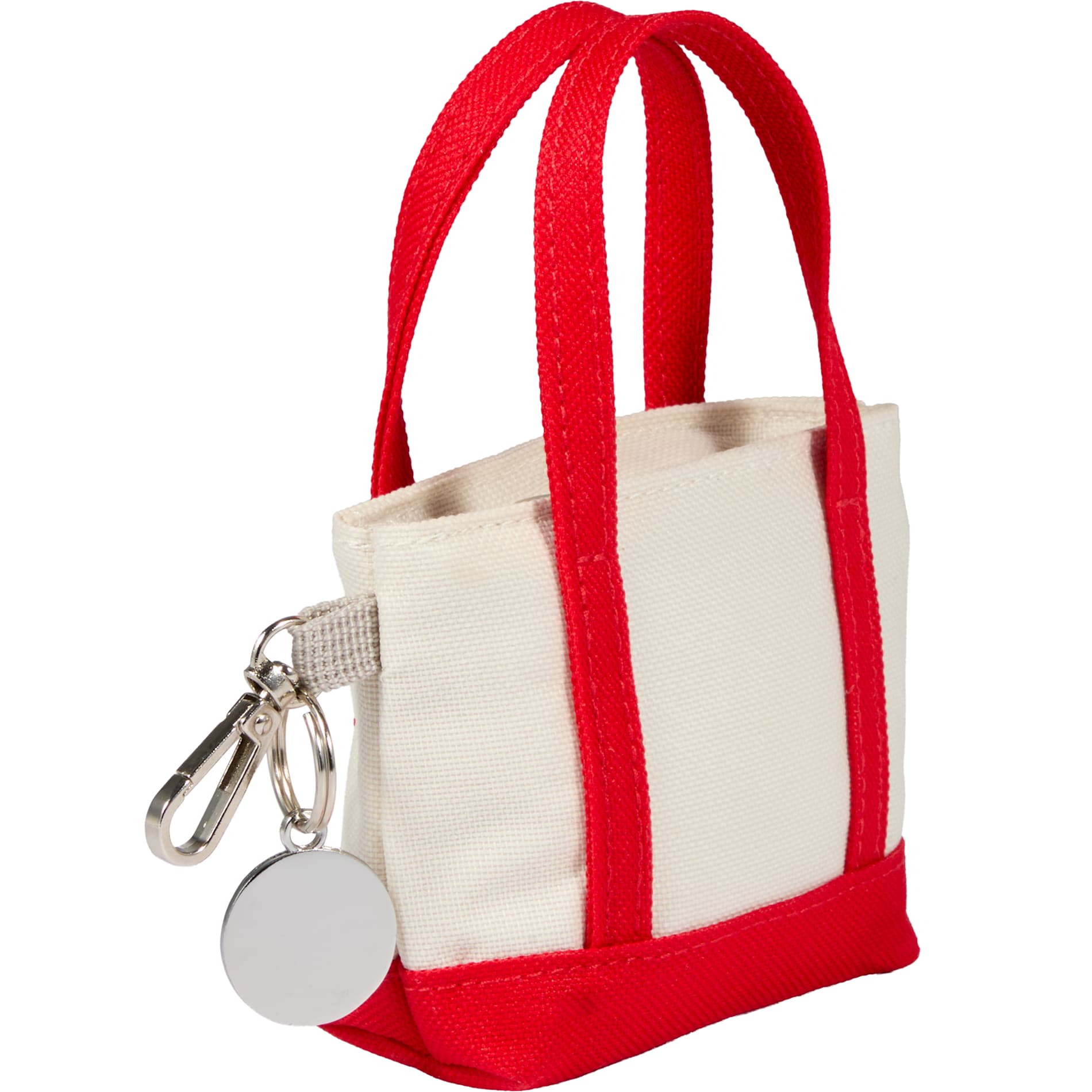 Red Mini Tote Bag Charm plain