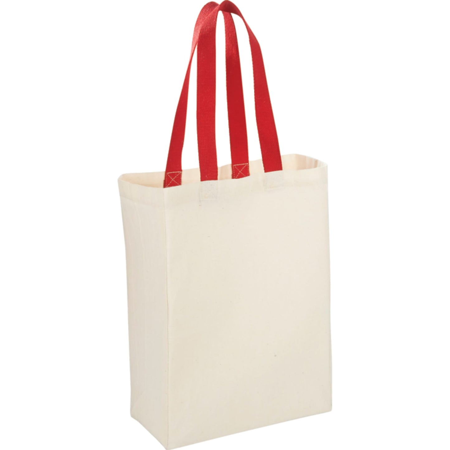 Red Nebraska 5oz Cotton Canvas Grocery Tote plain