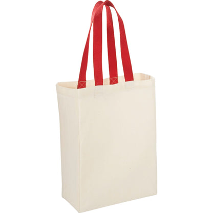Red Nebraska 5oz Cotton Canvas Grocery Tote plain