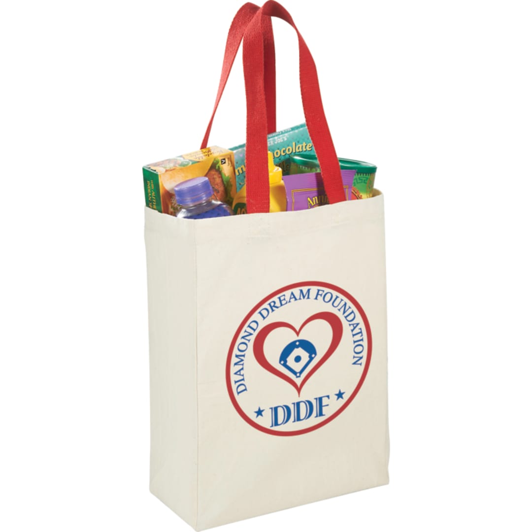 Red Nebraska 5oz Cotton Canvas Grocery Tote