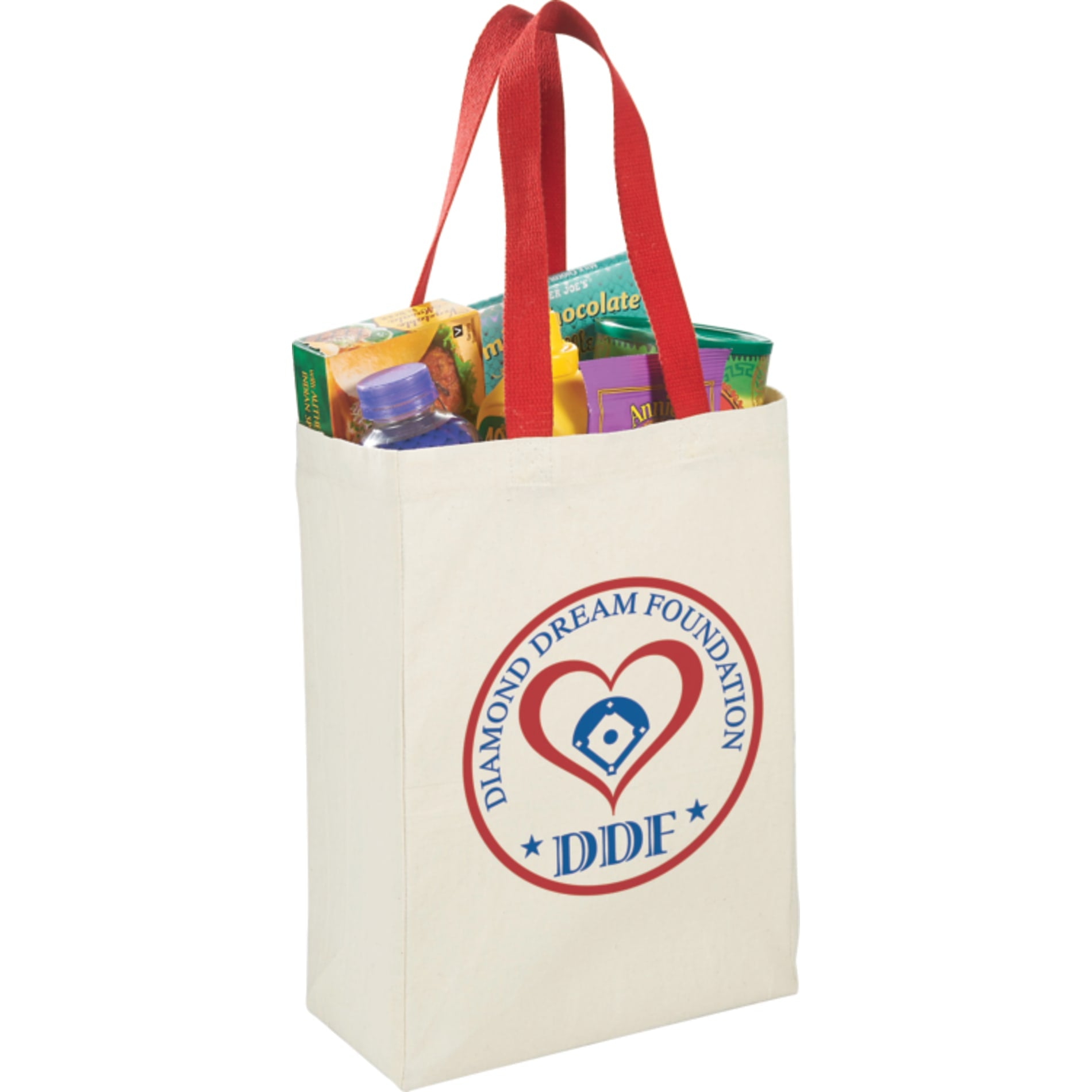 Red Nebraska 5oz Cotton Canvas Grocery Tote