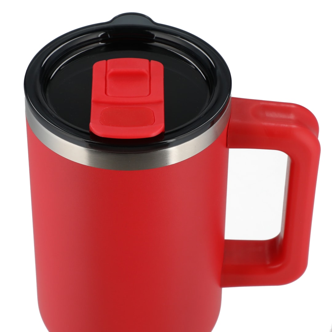 Red Pinnacle Recycled Travel Tumbler with Straw 40oz plain
