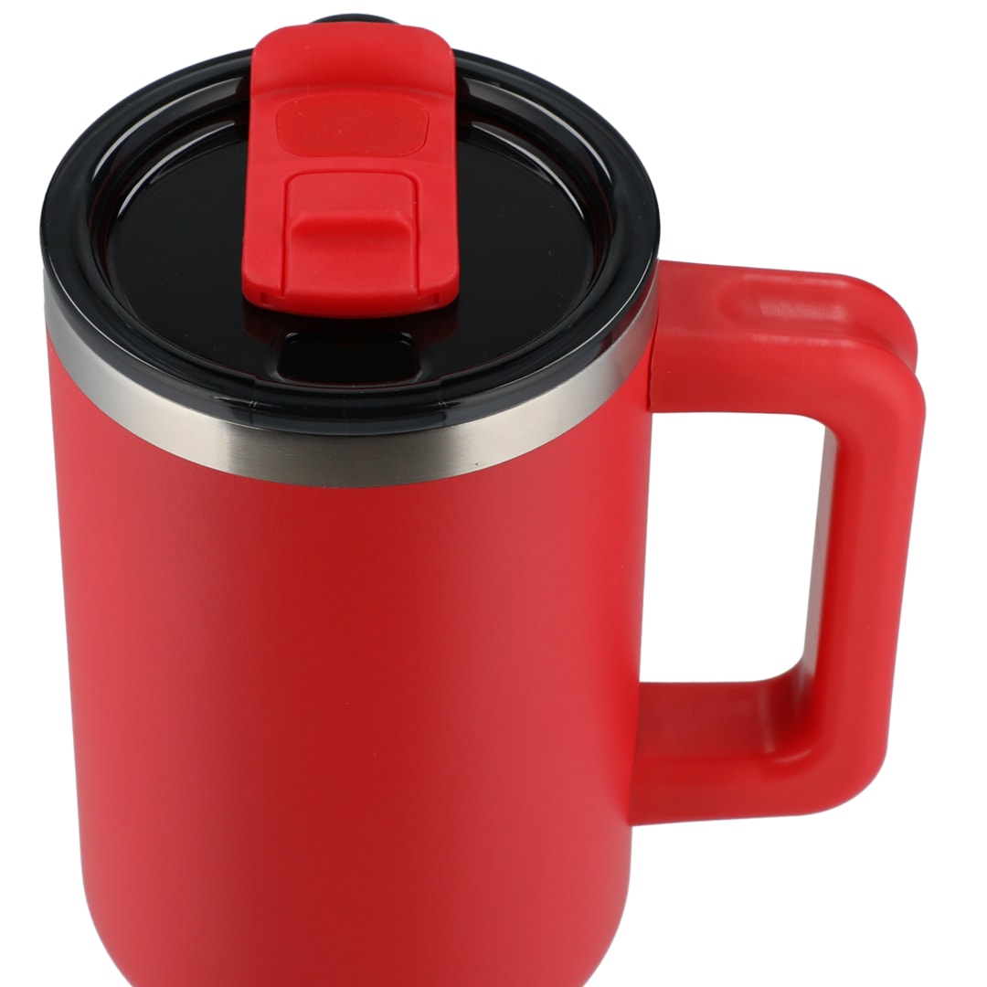 Red Pinnacle Recycled Travel Tumbler with Straw 40oz plain