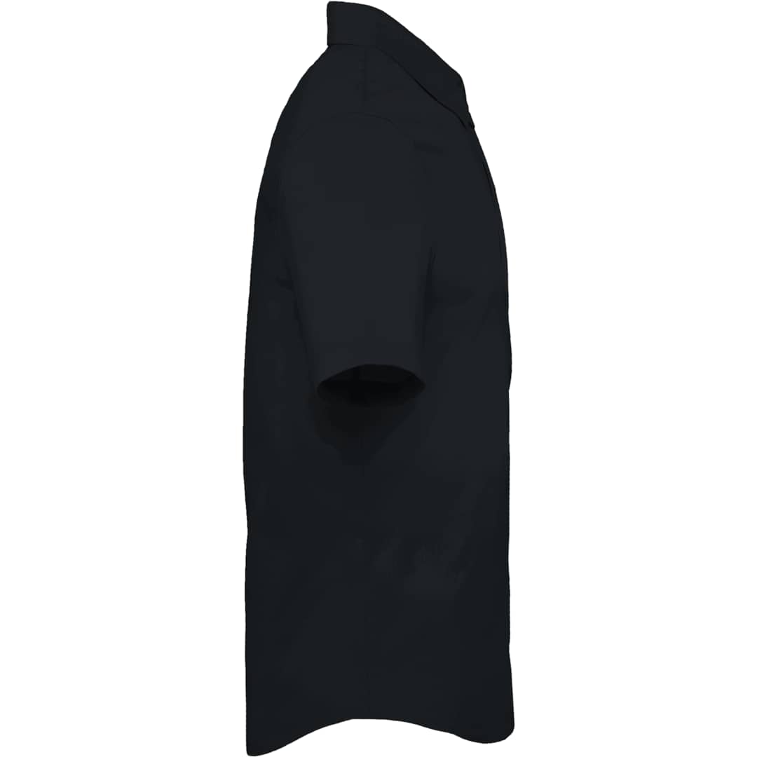 Right View of Black TATRA Eco Short Sleeve Knit Shirt - Men's plain