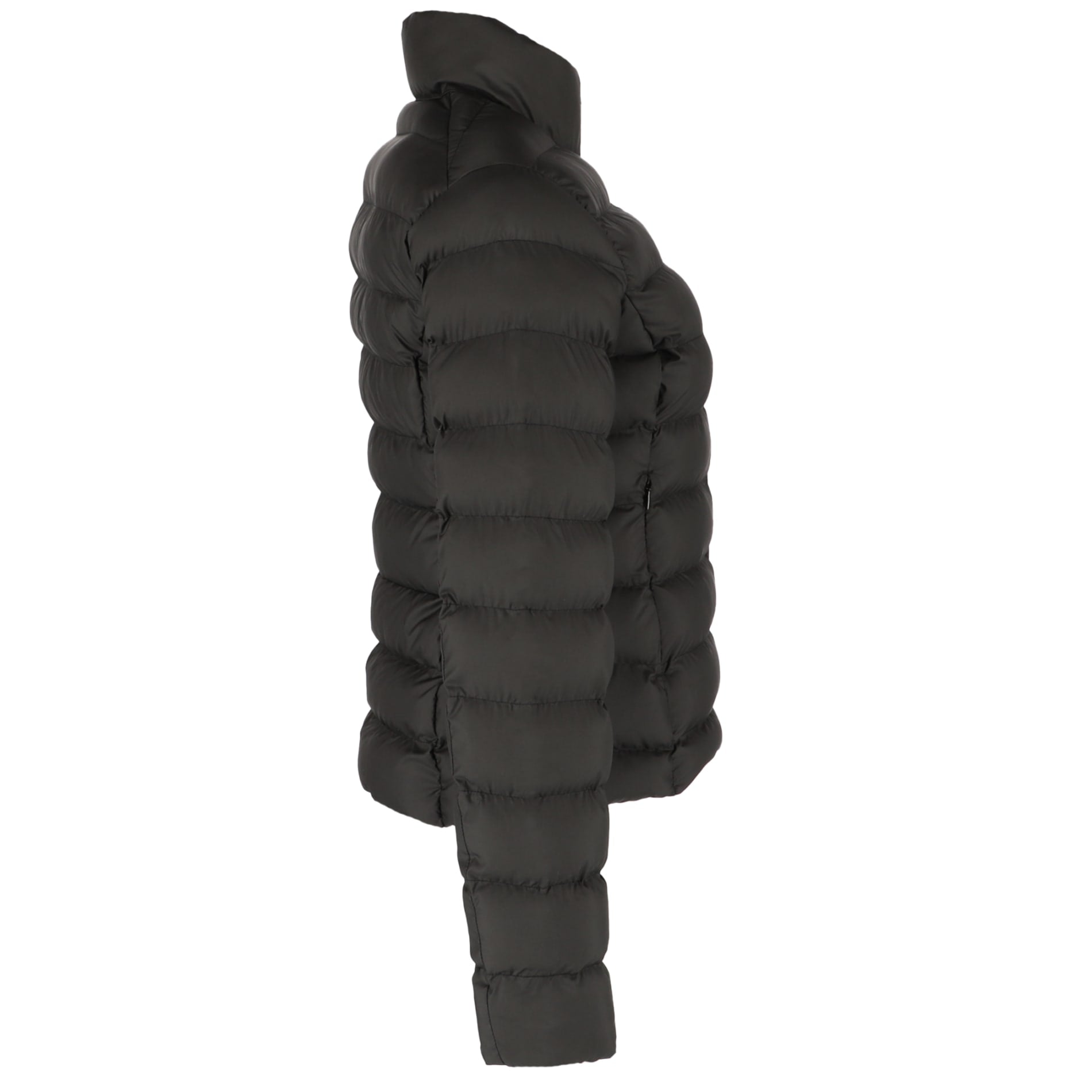 Right View of Black tentree Cloud Shell Packable Puffer - Women's plain