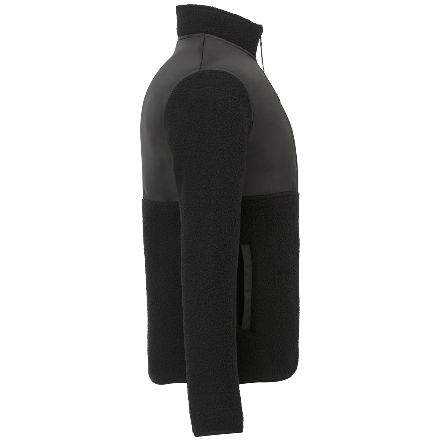 Right View of Black tentree EcoLoft Full Zip - Men's plain