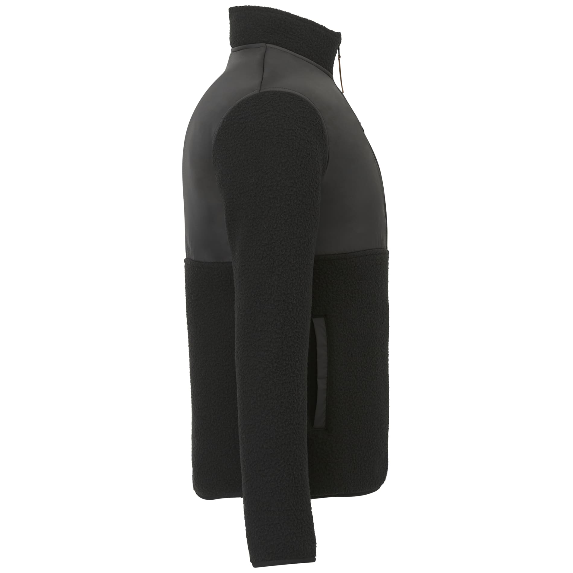 Right View of Black tentree EcoLoft Full Zip - Men's plain