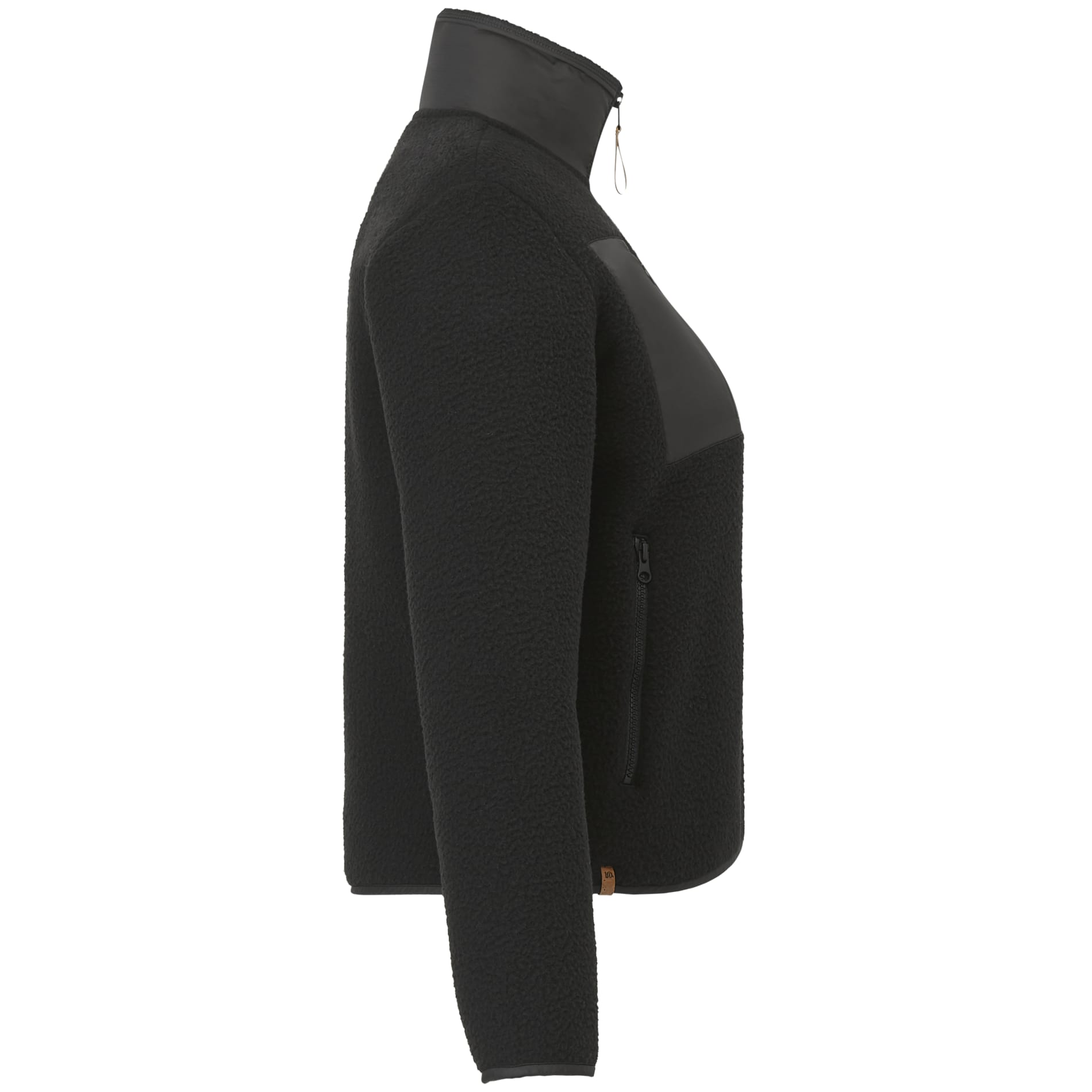 Right View of Black tentree EcoLoft Zip Jacket - Women's plain