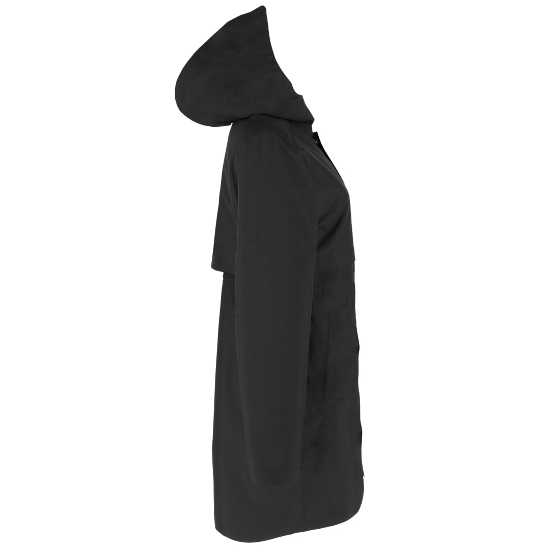 Right View of Black tentree Nimbus Long Rain Jacket - Women's plain