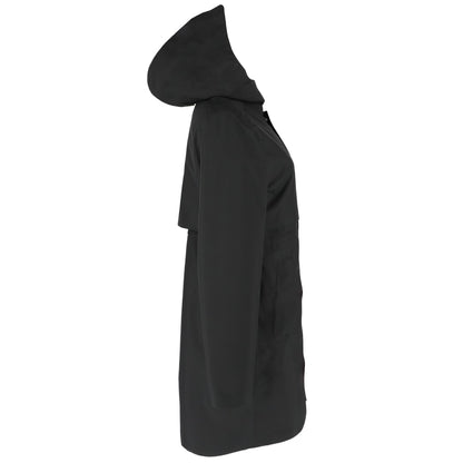 Right View of Black tentree Nimbus Long Rain Jacket - Women's plain