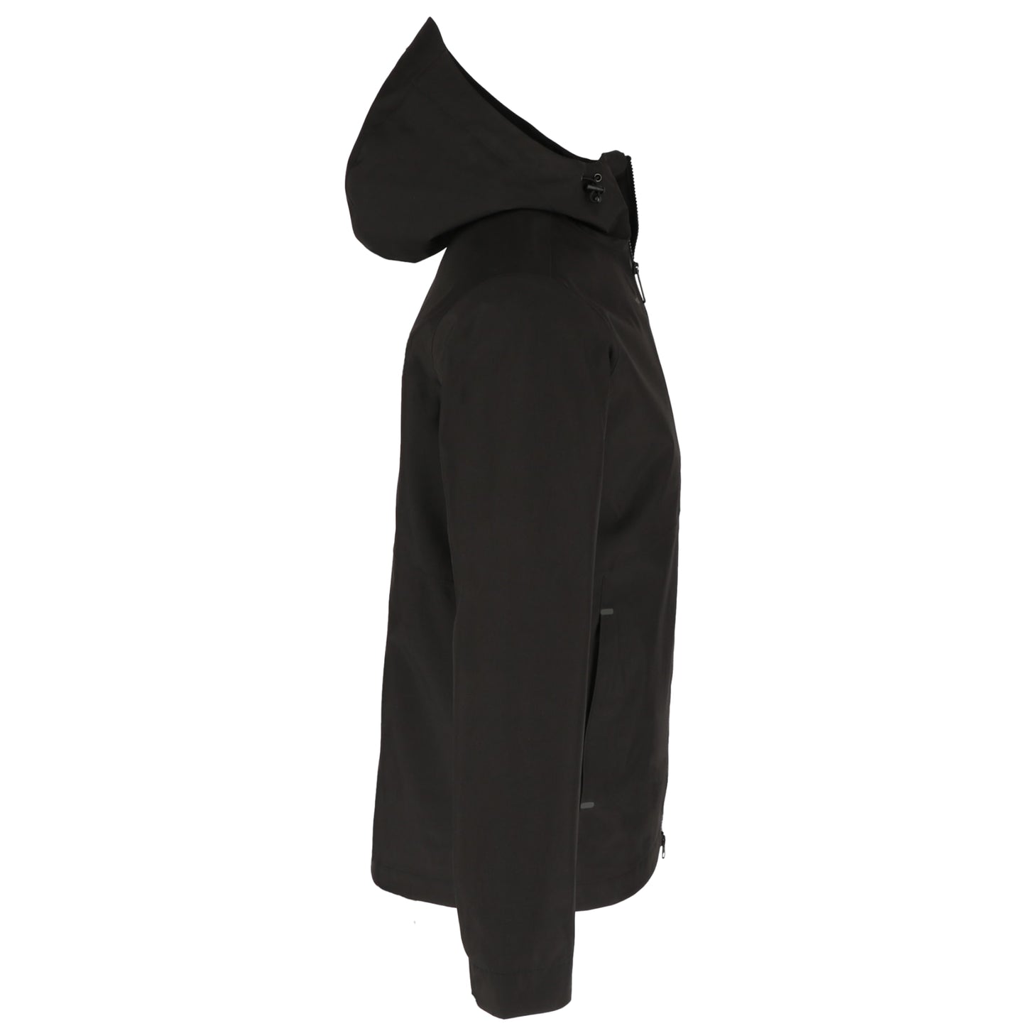 Right View of Black tentree Nimbus Rain Jacket - Men's plain