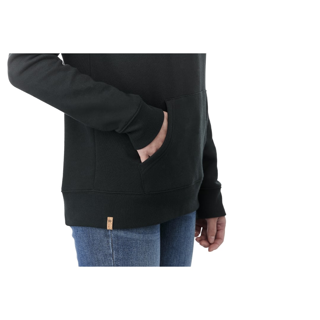 Right View of Black tentree Organic Cotton Classic Hoodie - Women's