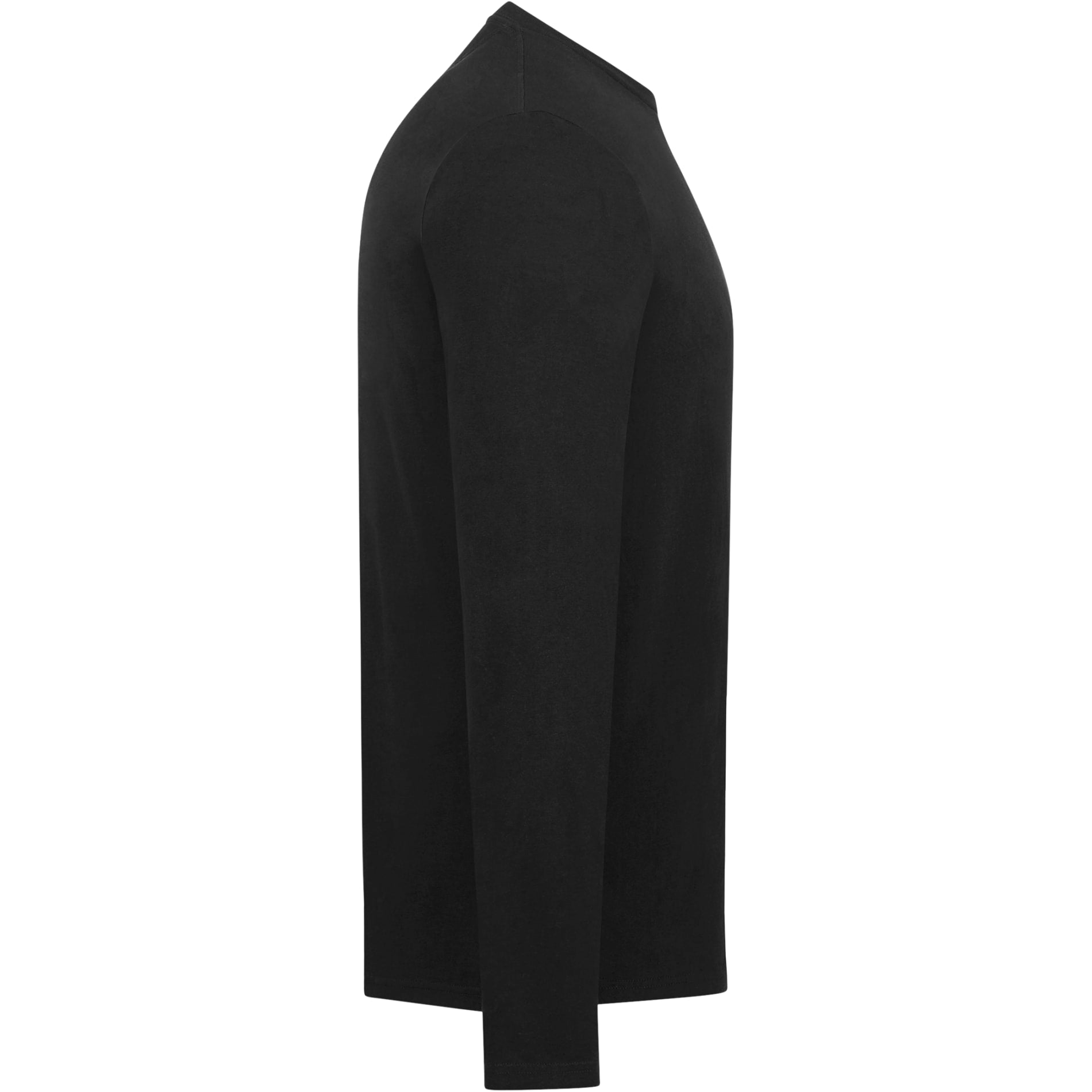 Right View of Black tentree Organic Cotton Longsleeve Tee - Men's plain