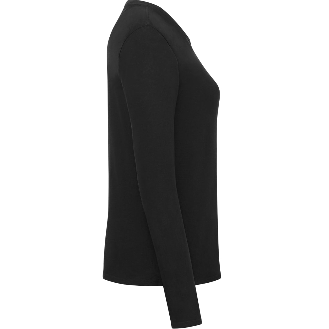 Right View of Black tentree Organic Cotton Longsleeve Tee - Women's plain