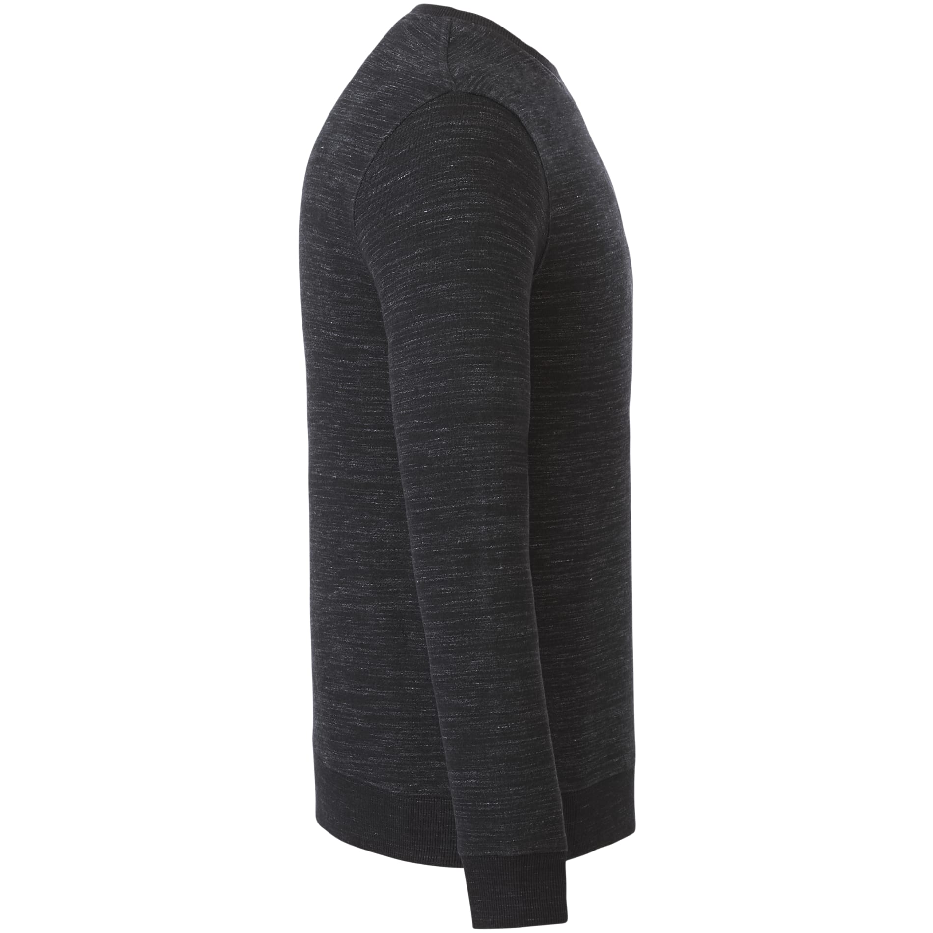 Right View of Black tentree Space Dye Classic Crew - Men's plain