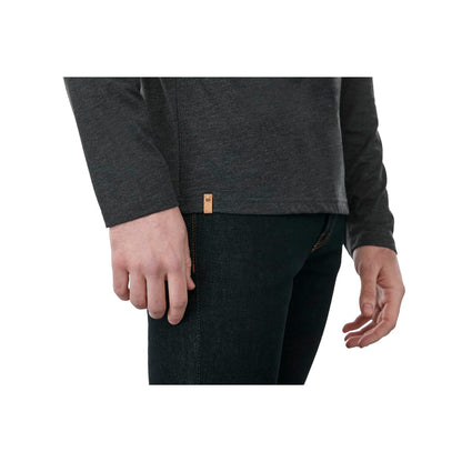 Right View of Black tentree TreeBlend Classic Henley Longsleeve - Men's