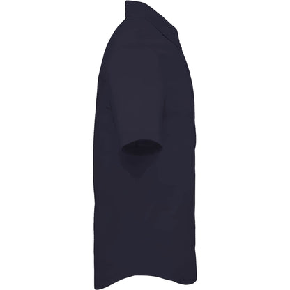 Right View of Blue TATRA Eco Short Sleeve Knit Shirt - Men's plain